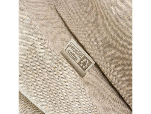 Bolsa algodón reciclado Olaya con doble asa y bolsillos detalle 6