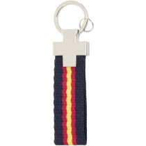 Llavero de tela promocional de poliéster con bandera de españa