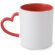 Taza cerámica blanca con forma de corazón 300 ml