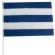Banderín Mirt personalizado azul royal/blanco