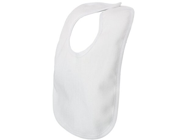 Babero Comilón de poliéster blanco con área de personalización Blanco detalle 4