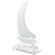 Trofeo de cristal en forma de barco para grabar barato