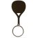 Llavero barato raqueta padel aluminio personalizado negro