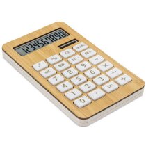 Calculadora Biomat bambú personalizada 8 dígitos