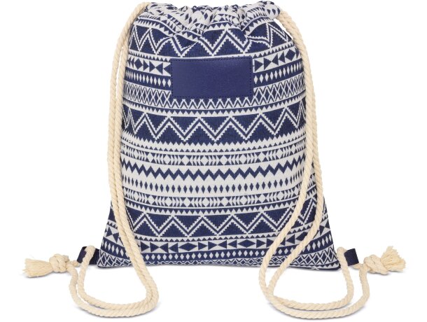Bolsa mochila Mykonos algodón reciclado 33x41 cm detalle 1
