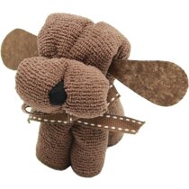 Toalla forma de perrito de regalo personalizada marron Toalla forma de perrito de regalo personalizada marron