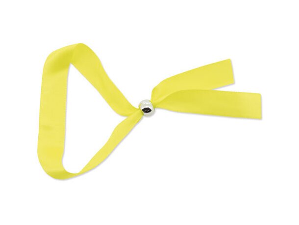Pulsera bolita ajustable amarillo fluorescente