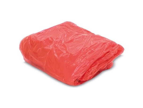 Poncho plegable Bross con bolsa rPET para campañas corporativas Rojo detalle 23