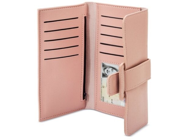 Cartera monedero Barletta en PU con capacidad para 10 tarjetas Rosa detalle 3