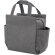 Bolsa nevera Yaky con interior aislante y bolsillos laterales Gris