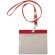 Lanyard con acreditación de pvc roja
