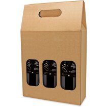 Caja de cartón para 3 botellas