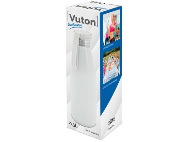 Botella aluminio Vuton sublimación blanca