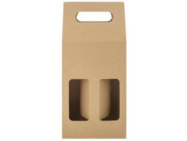 Caja carton ventana 2 botellas Treviso