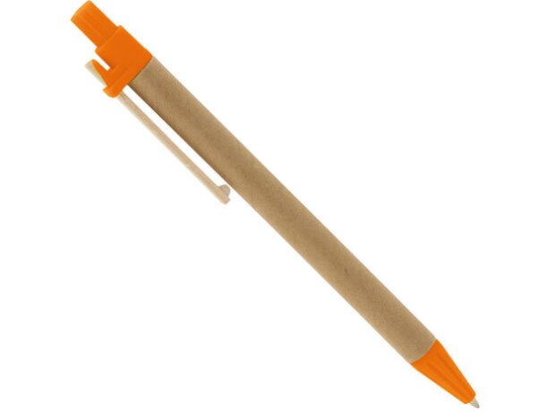Boligrafo carton reclicado pino naranja