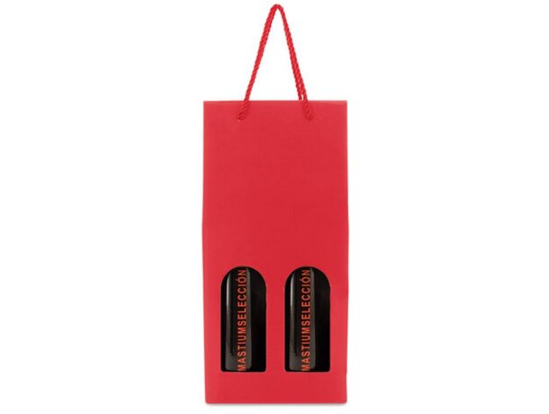 Caja de carton luxe 2 pcs meseguera rojo