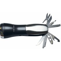Linterna led con kit multiherramientas personalizada negra Linterna led con kit multiherramientas personalizada negra