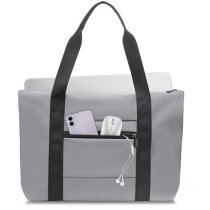 Bolsa portaordenador Executive gris con asa trolley