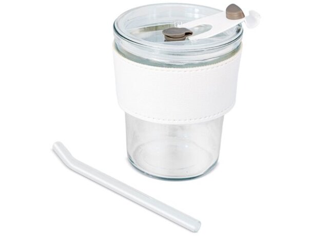 Vaso cristal 330ml con pajita reutilizable Delicatessen detalle 6