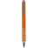 Bolígrafo en plástico y aluminio con aros decorativos naranja barato