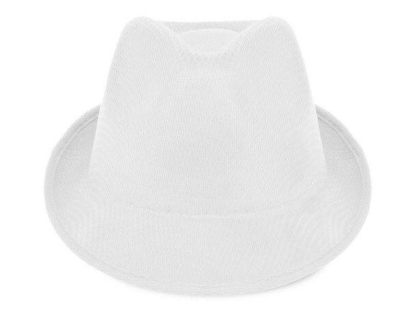 Sombrero con ala irregular blanco