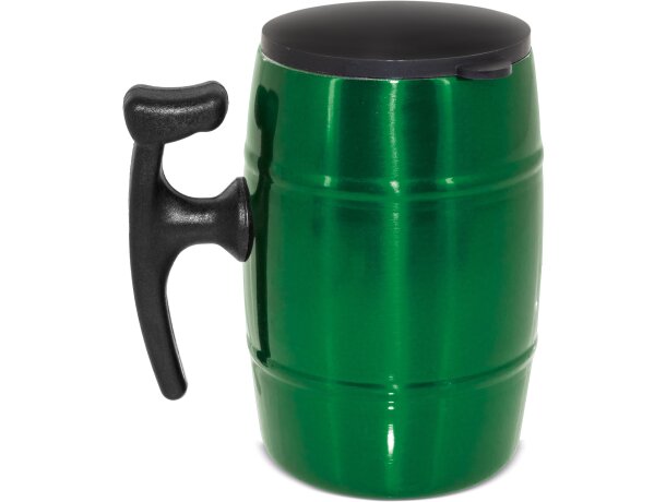 Mug anatómica con tapa Viking verde