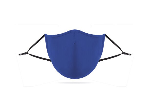 Mascarilla de tela personalizada con filtro de 3 capas azul royal