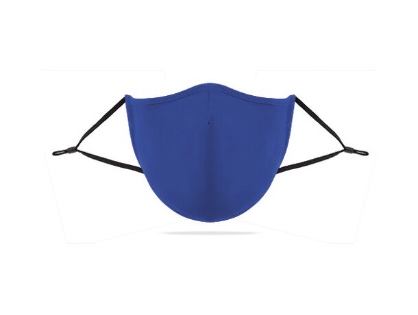 Mascarilla de tela personalizada con filtro de 3 capas azul royal