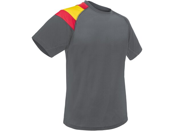 Camiseta técnica bandera D&F Galdana en poliéster transpirable Gris detalle 19