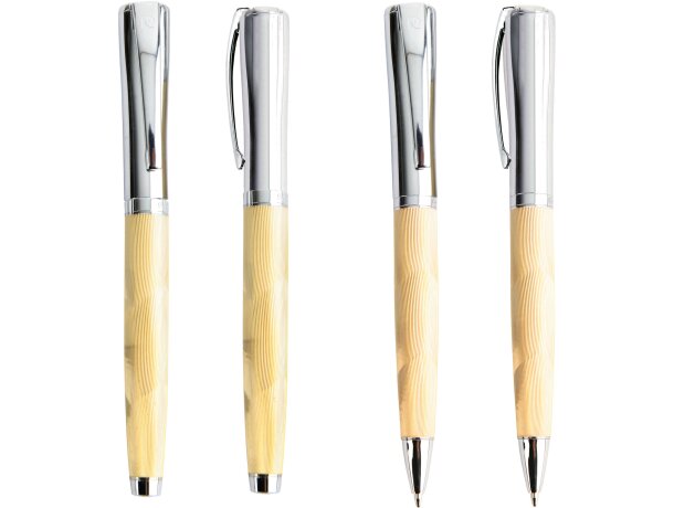 Set boligrafo y pluma ferrarapierre cardin plata