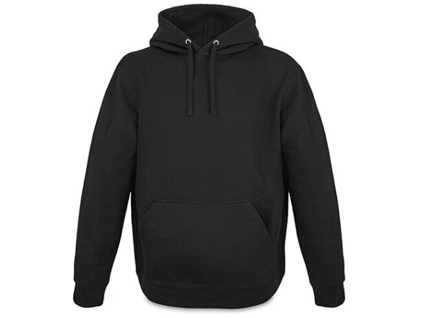 Sudadera con capucha Yorker de vellón cepillado 280 g/m² Negro detalle 2