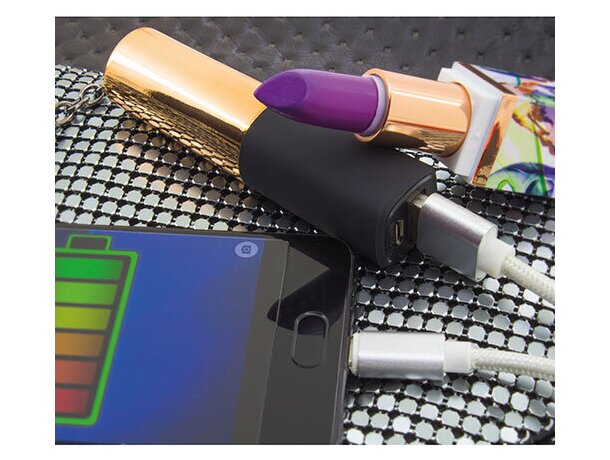 Power bank forma lipstick oro