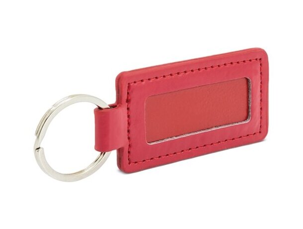 Llavero polipiel Valexa con grabado láser efecto espejo Rojo detalle 8