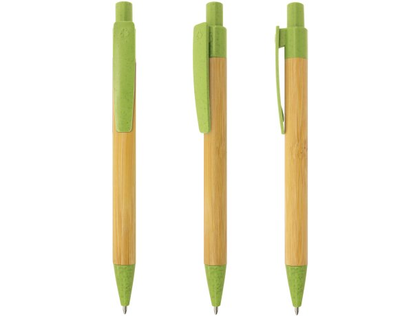 Bolígrafo de bambú y fibra de trigo