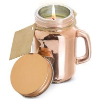 Velas aromáticas de canela en lata con tarjeta para mensajes únicos