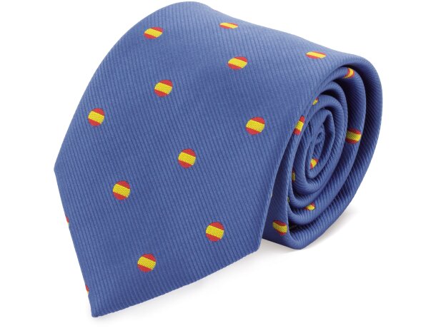 Corbata con bordados de la bandera de España con logo