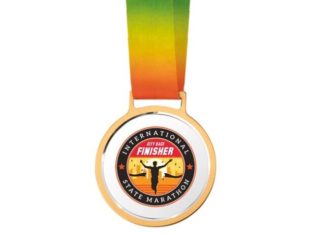 Medalla Viktor de cristal con lanyard y estuche individual detalle 3
