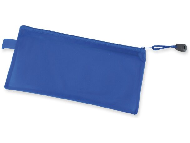 Bolsa pequeña de pvc con cremallera azul