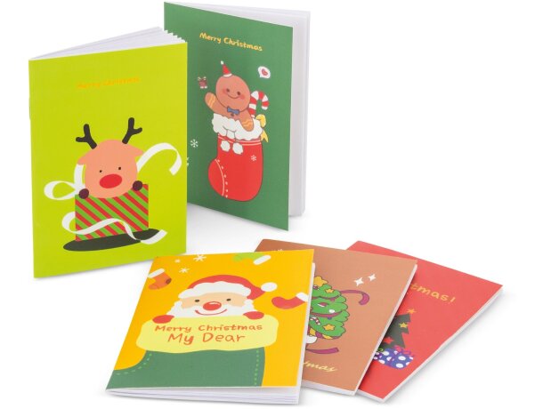Set 20 libretas navideñas Artikum con 5 diseños diferentes detalle 1