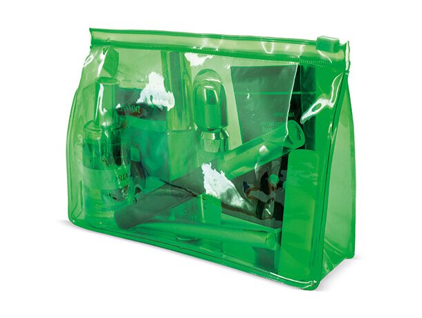 Neceser transparente travel verde