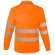 Polo manga larga con bolsillo y bandas reflectantes QVO Naranja detalle 2