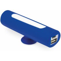 Batería portátil con ventosa con logo azul Batería portátil con ventosa con logo azul