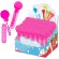 Pompero de burbujas Boble con líquido jabonoso pack 24 uds Rosa