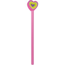 Lápiz de madera goma forma de corazón