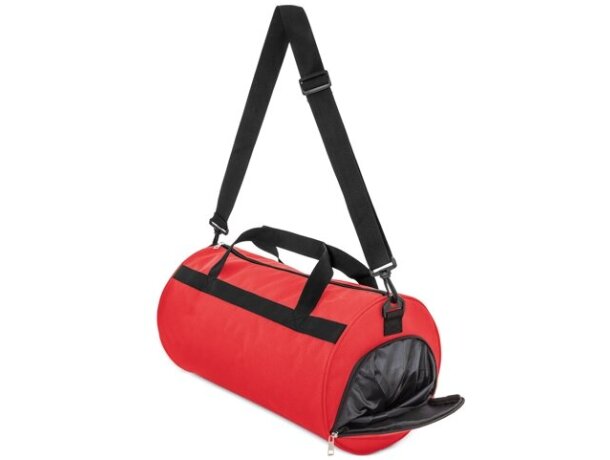 Bolsa deporte con zapatero Fitness en poliéster 100% Rojo detalle 11