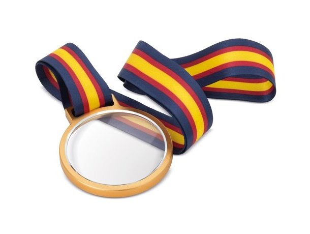 Medalla Viktor de cristal con lanyard y estuche individual España detalle 15