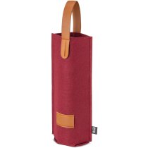 Bolsa de fieltro con asa para botella de vino