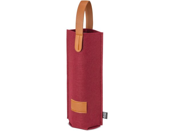 Bolsa de fieltro con asa para botellas de vino Verde detalle 8