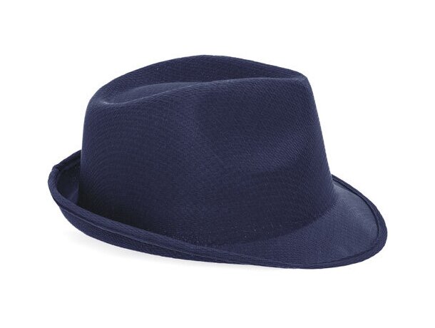 Sombrero con ala irregular azul marino