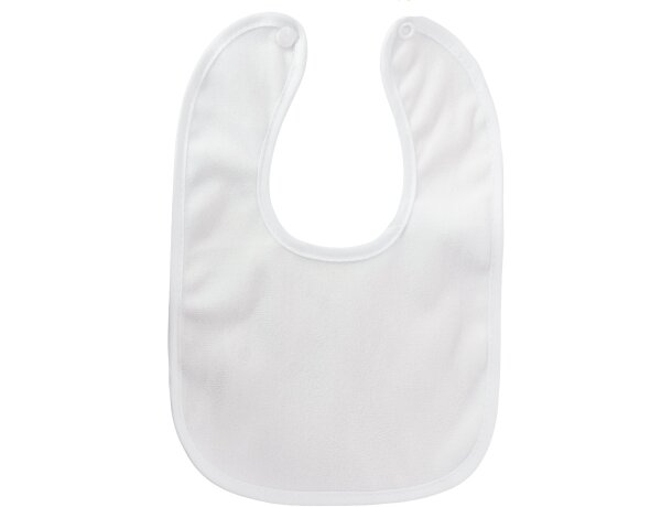 Babero Comilón de poliéster blanco con área de personalización Blanco detalle 6